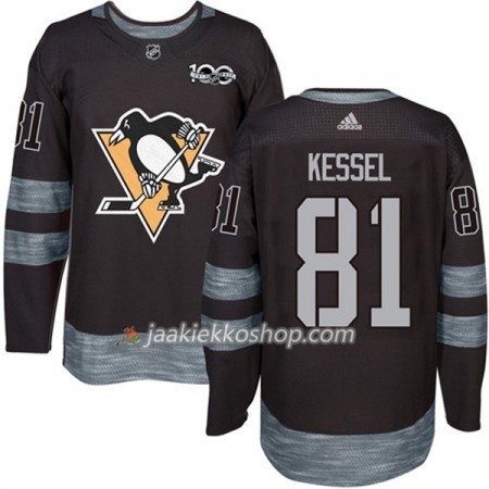 Miehille NHL Pittsburgh Penguins Pelipaita Phil Kessel 81 1917-2017 100th Anniversary Adidas Musta Authentic